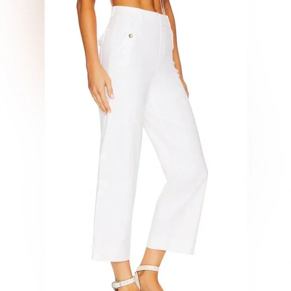 SPANX stretched twill crop wideleg White Pants - Picture 3 of 8